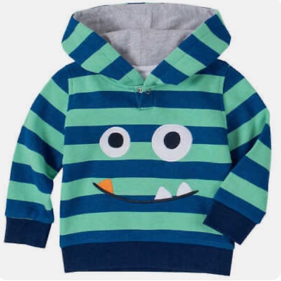 4 Piece Set Infant Baby boy Fleece lined pullover Hoodie Bodysuit 2 Fleece pants - Picture 2 of 9